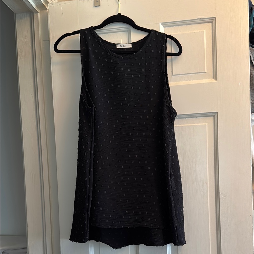 Boutique Black Sleeveless tunic Top